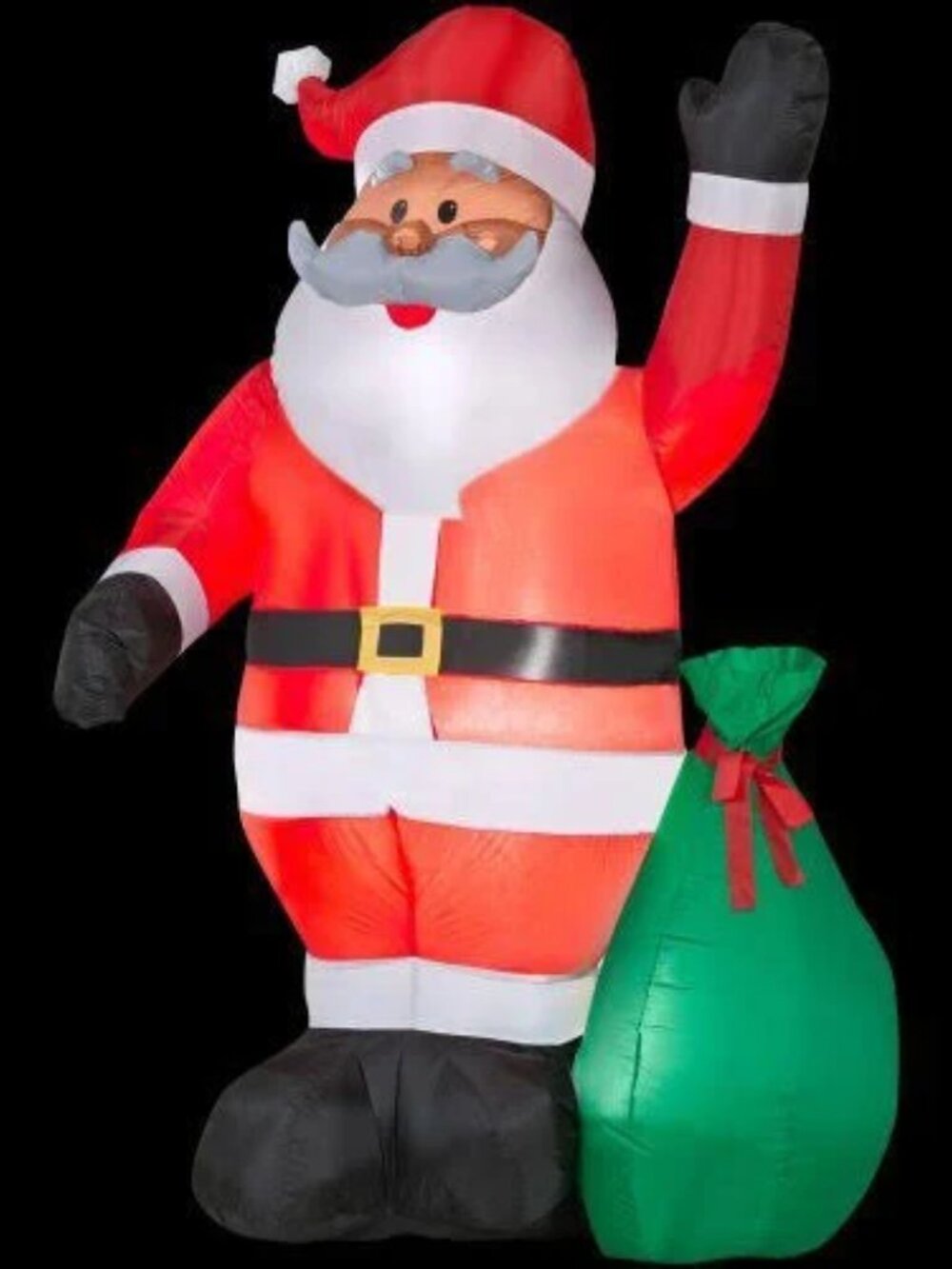 Home Accents Santa Claus with Toy Bag Christmas Inflatable 6.5 Foot LED